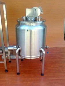Vas inox cu agitator