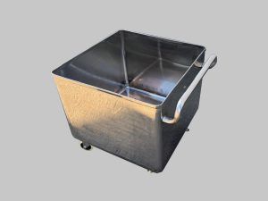 carucior inox pentru deseuri